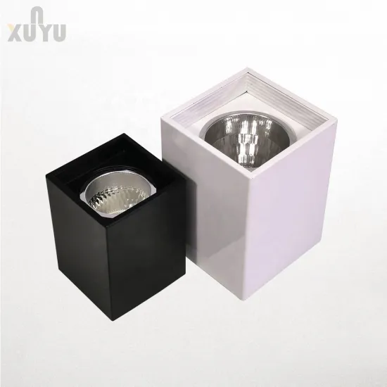 White Gold Square IP33 LED Adjustable Surface Mounted Downlight Fixture for GU10 Aluminium