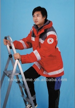 Hi -Visible men's padded jacket with embroidery and prining