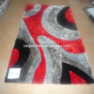 Silk shaggy carpet