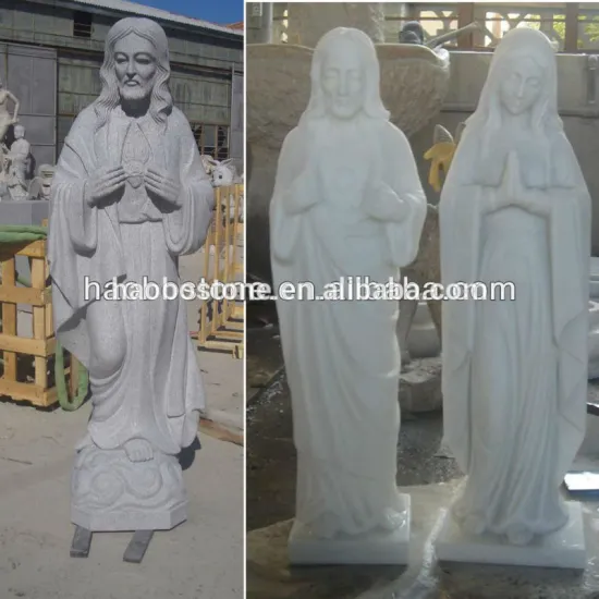 Granite Carving Jesus Statue and Virgin Mary Statue