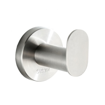 Modern Wall-Mounted Stainless Steel Robe Hooks with Brush Nickel Finish