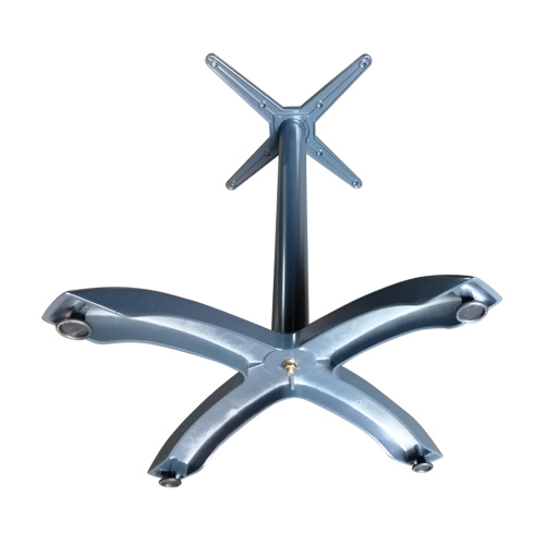 Venta caliente Base de mesa de buena calidad D660 mm de aluminio gris oscuro Basca plana