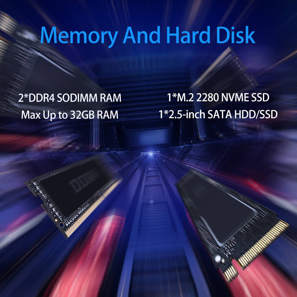 X78 2*LAN 1*COM 2*Display Mini PC