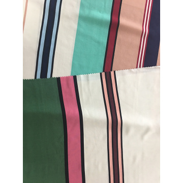 Stripe Rayon Poplin 45s Printing Broad Width Fabric