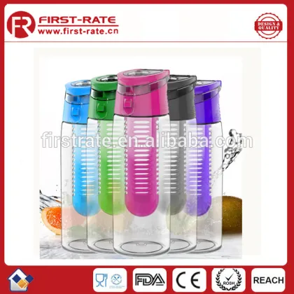 Colorlife 700ml Water Bottle Leak-Proof Fruit Infuser Bottle Plastic Bottle Tritan BPA Free