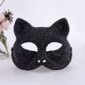 ماسک مهمانی گوش گربه ای Rhinestone