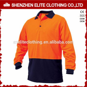 Cheap Wholesale Customised Orange Polo Shirts Reflective Workwear