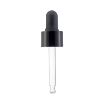 18/410 Bouchon compte-gouttes lisse noir