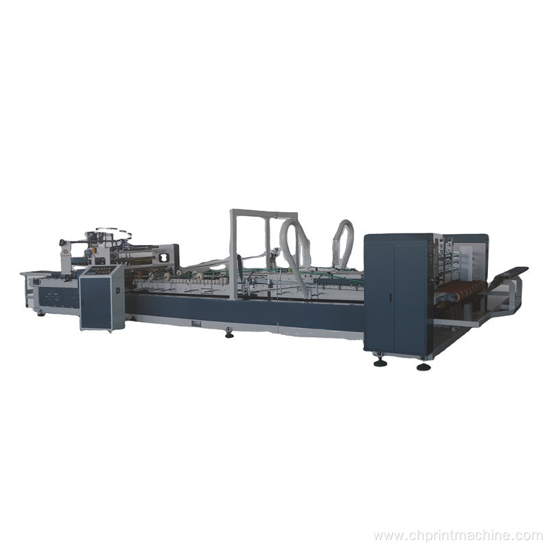 automatic corrugated carton box folder gluer machine