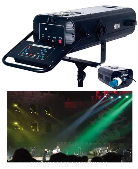 High Efficiency Follow Spot Light Soft,  2500w Ac110v - 240v 6500k Stage Spotlight