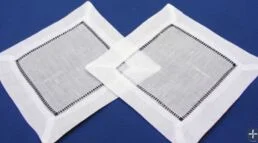 White Linen Cocktail Napkins