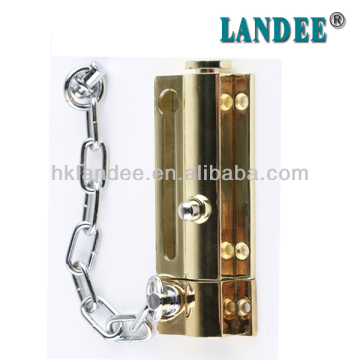 Door latch with chain