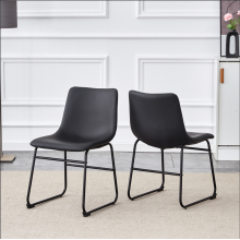 Classic Style Metal Chair Modern Dining Chair with Metal Frame and PU Manufactory