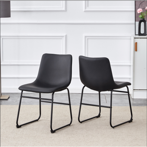 Modern Dining Chair with Metal Frame and PU