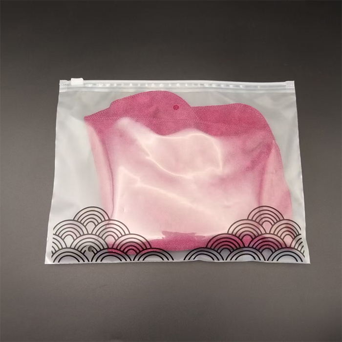 CPE frosted & PE trasparent ziplock bag