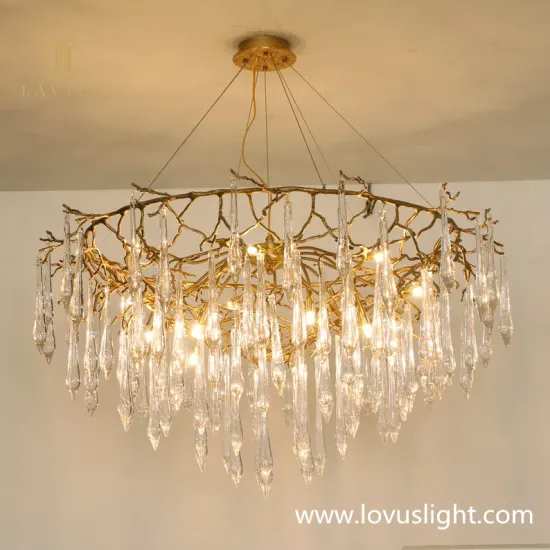 Custom Made Large Indoor Decoration Project Pendant Light Fixture Hotel Villa Modern Led Chandelier