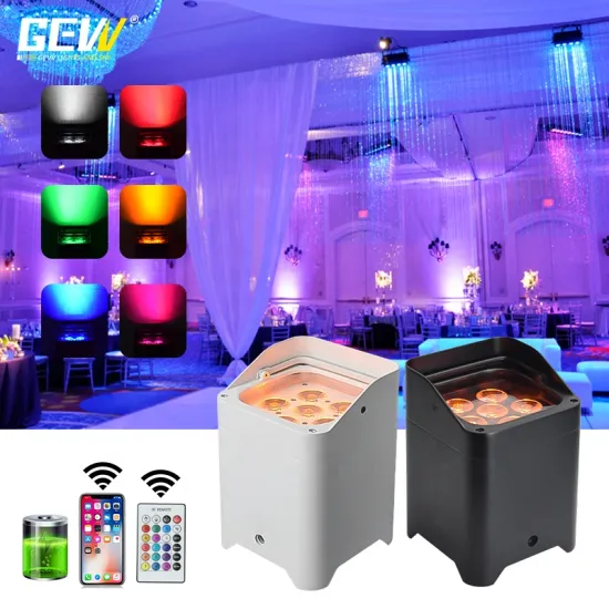 Wireless LED Par Can Uplight Wash Light 6x18W White for Disco, KTV, Party, Wedding