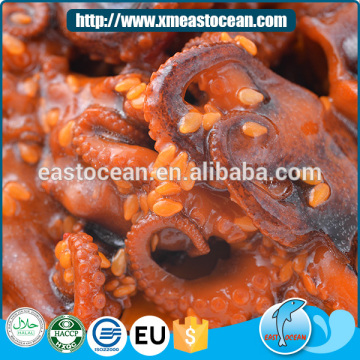 Delicious Japanese food cooked seasoned frozen baby octopus with sesame