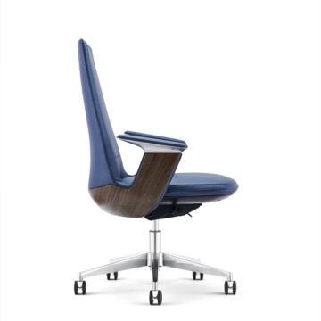 Leather Desk Chair High Quality Luxury Company Boss Leather Office Chair Factory