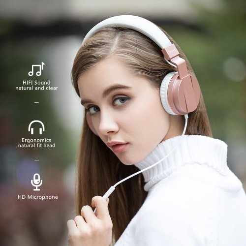 Headphone berkabel Earphone Ponsel Headphone Gadis