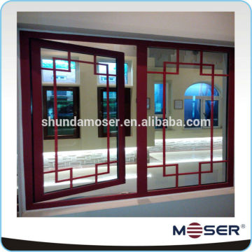 Aluminum alloy internal grids casement windows