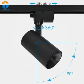 Industrial Removable Frame Barn Light with 4-Wire 3 Phase Ceiling Spotlight Track Light