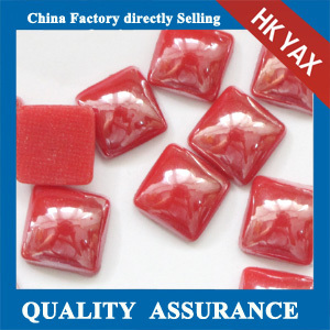 D1008 red ceramic hotfix pearl,hot fix pearl square, hot fix pearl