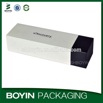 Custom ivory cardboard sleeve black gift paper boxes set