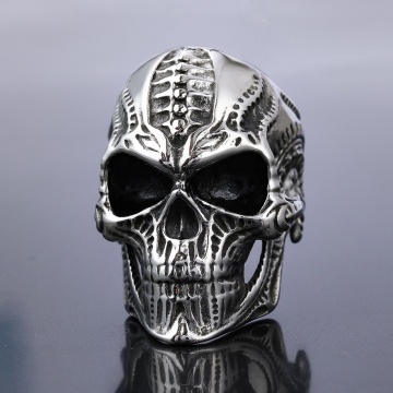 DND Accessories Fashion Retro Silver Stainless Steel Skull Ring