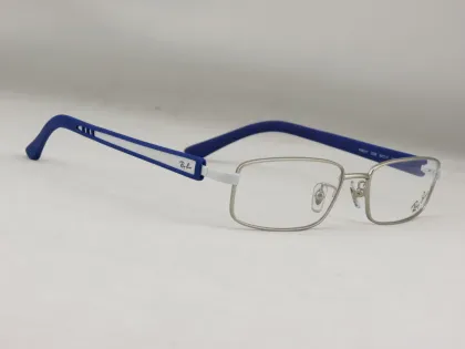 Matte Silver Ray Ban Rb6217 2538 Blue Plastic Eye Glasses Frames For Man 52mm