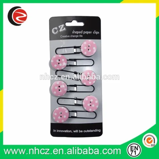 DIY novelty pink color button bookmark