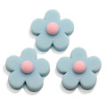 Cartoon Resin Flatback Flower Cabochon Craft Cute Petal With Round Ball Pisitl Charms Embellishment Diy Hairpin Ornament Making