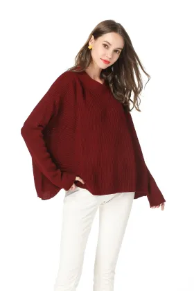 Gradient Color Cotton Pullover Fashion Sweater