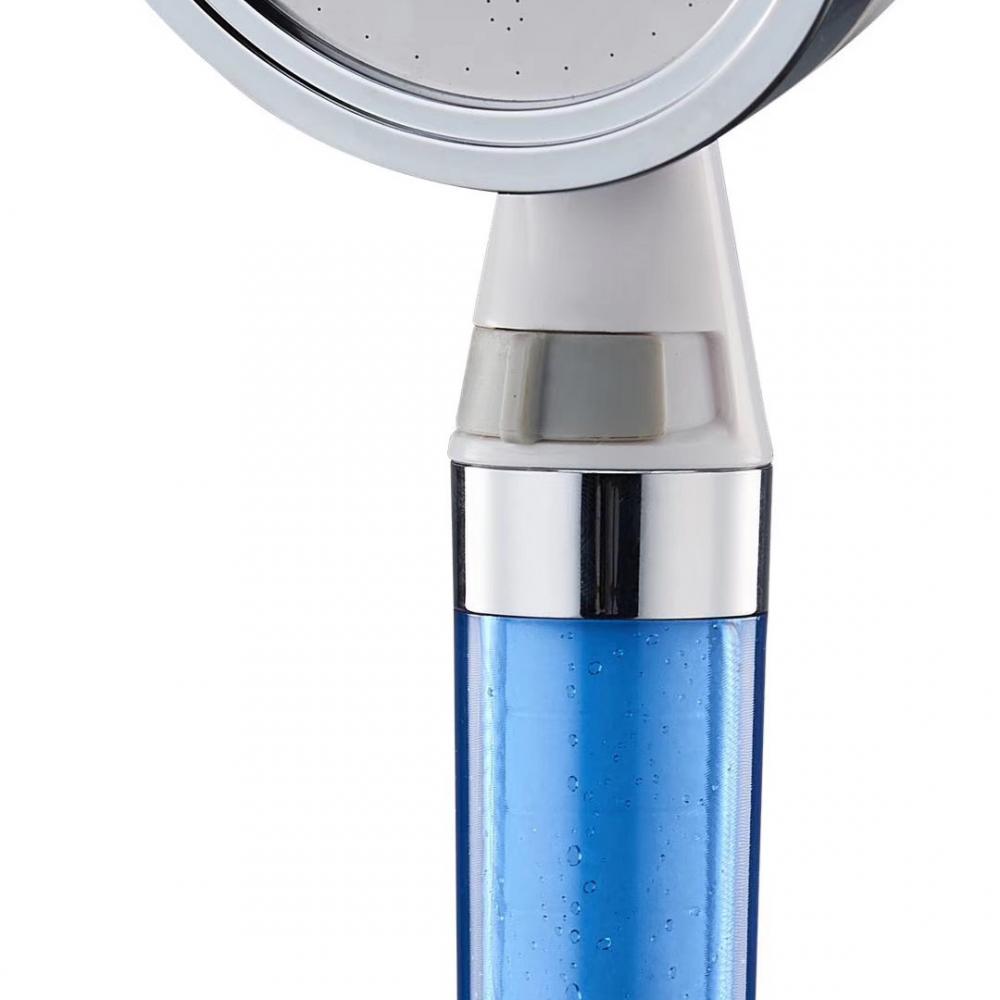 Roung Hand Shower Head With Blue Handhold
