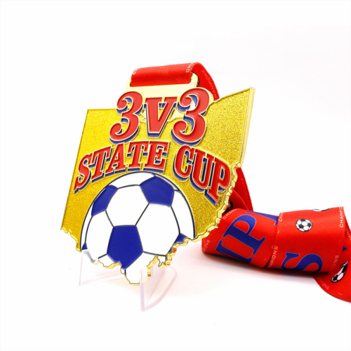 High Quality 3v3 Soccer State Cup Medal