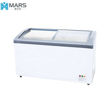 HOT SALE: G-Mark Certified SD/C-308Y Mars 308L Curved Glass Door Chest Freezer