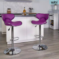 Tabouret de bar moderne pieds en acier inoxydable