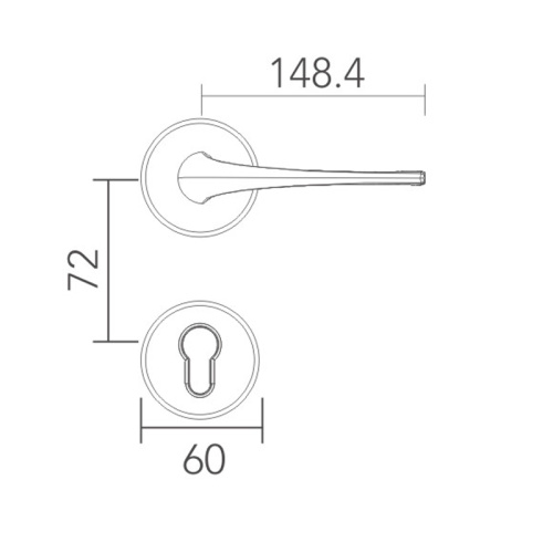 Ручка дверной дверцы спальни