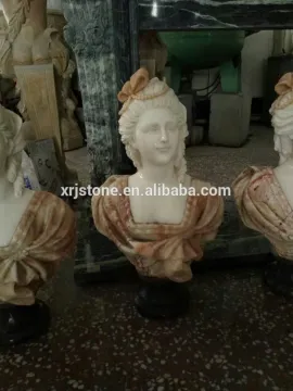 Marble garden nude woman bronze sculpture