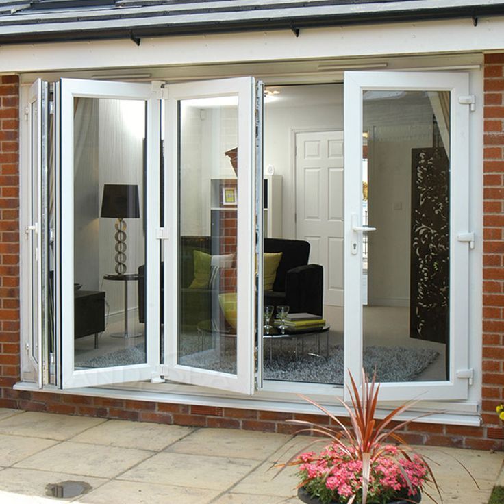 Foldable aluminium folding glass doors