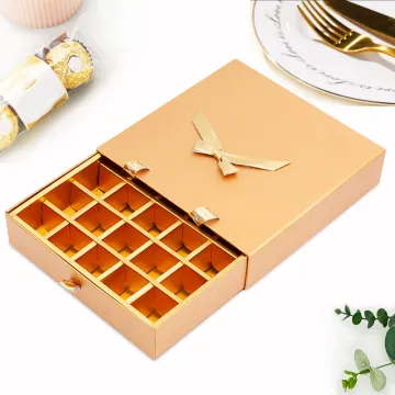 Mini Square Chocolate Paper Drawer Gift Cardboard Boxes
