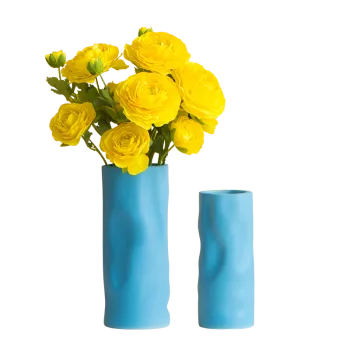 Factory price nordic ceramic vase ceramic & porcelain vases matte color yellow and orange