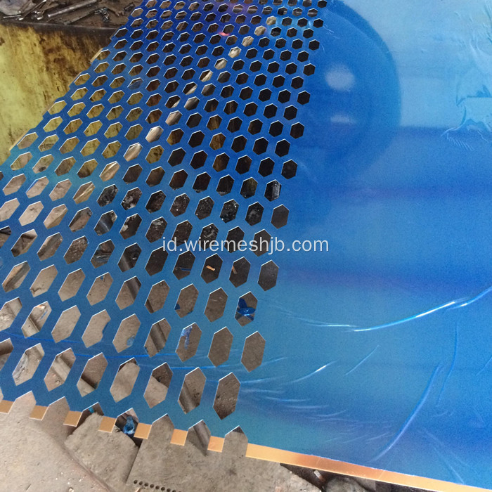 Lubang Hexagonal Galvanized Perforated Metal Mesh