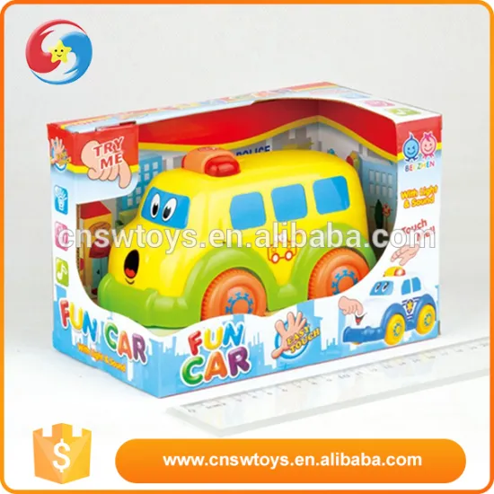 Wholesale promotion gift children plastic small cartoon touch b/o car toy
