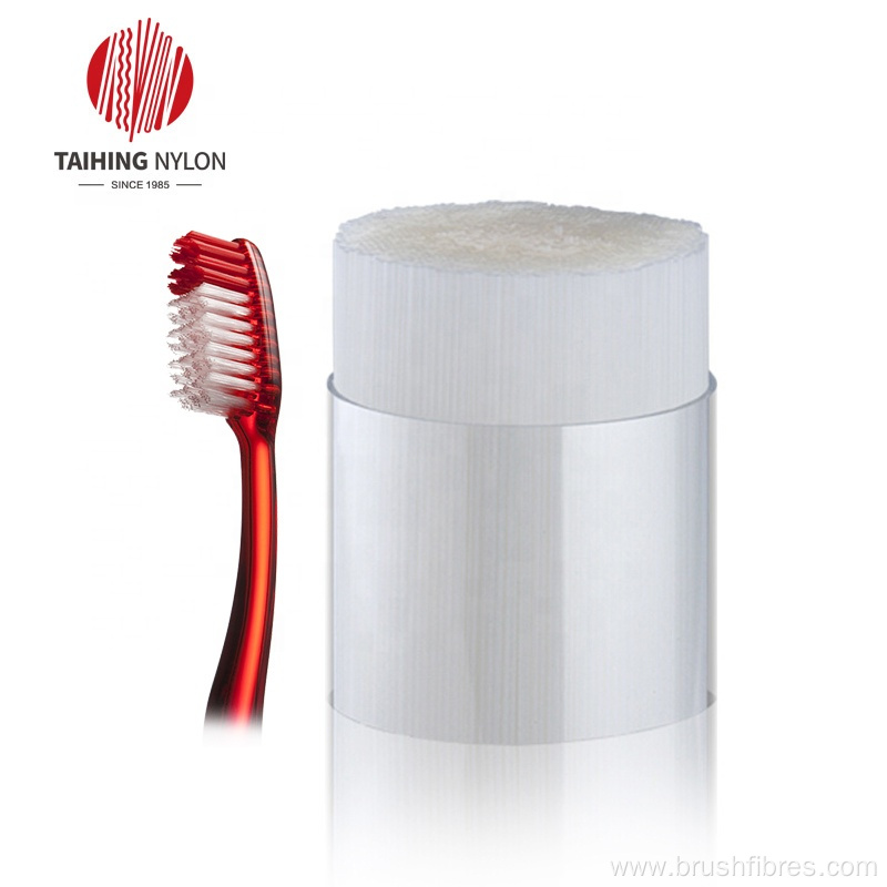 Satisfactory PBT tapered filament for toothbrush