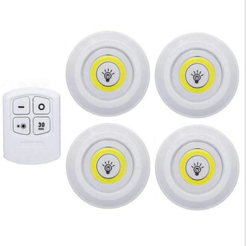 Lampu bawah kabinet yang dapat dimmable dengan lampu dinding LED COB Remote Cob untuk Lemari Kamar Mandi Lemari Pencahayaan Malam