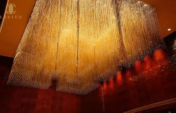 Modern gold glass chandelier for living room