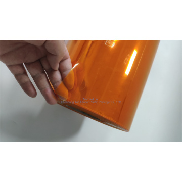 glass clear and orange color pvc rigid sheet