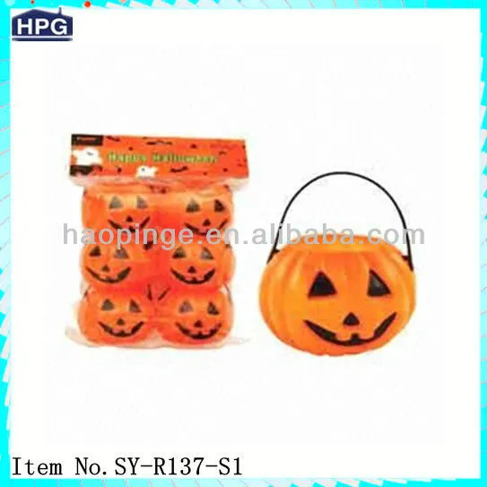 Pumpkin Buckets For Halloween Trick Or Treat