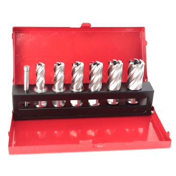 6-piece HSS Drill Bit Set, Made of Steel with Iron Box, Adapts Multiple-ply Cutting